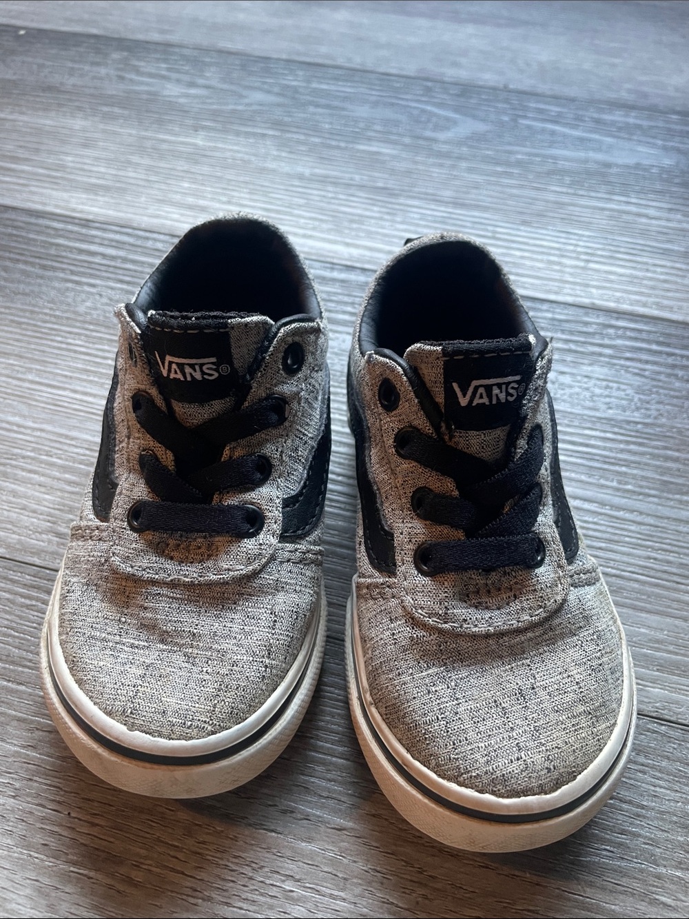 Vans toddler Gray and Black Sneakers